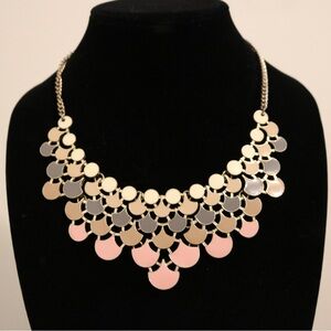 Mika Metal Multi-Colored Bib Necklace